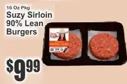 Key Food Suzy Sirloin 90% Lean Burgers offer