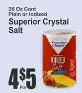 Key Food Superior Crystal Salt offer