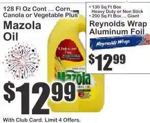 Key Food Mazola Oil offer