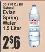 Key Food Evian Spring Water offer