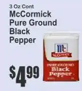 Key Food McCormick Pure Ground Black Pepper offer