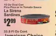 Key Food La Sirena Sardines offer