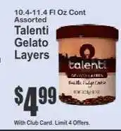 Key Food Talenti Gelato & Layers offer
