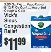 Key Food Vick's Sinus Congestion Relief offer