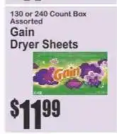 Key Food GAIN DRYER SHEETS offer
