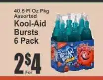 Key Food Kool-Aid Bursts 6 Pack offer