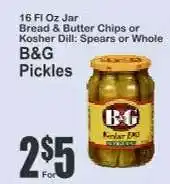 Key Food B&G Pickles offer