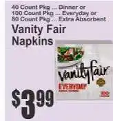 Key Food Vanity Fair Napkins offer