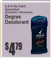 Key Food Degree Deodorant offer