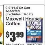 Key Food Maxwell House Coffee offer