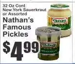 Key Food Nathan's Famous Pickles offer