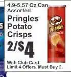 Key Food Pringles Potato Crisps offer