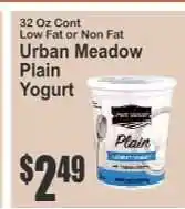 Key Food Urban Meadow Plain Yogurt offer