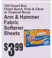 Key Food Arm & Hammer Fabric Softener Sheets offer