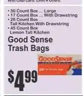 Key Food Good Sense Trash Bags offer