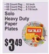 Key Food Solo Heavy Duty Paper Plates offer