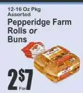 Key Food Pepperidge Farm rolls or buns offer