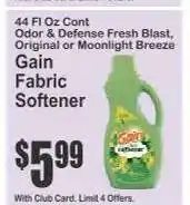 Key Food Gain Fabric Softener offer
