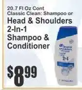 Key Food Head & Shoulders 2 in 1 Shampoo & Conditioner offer