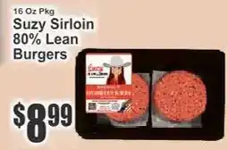 Key Food Suzy Sirloin 80% Lean Burgers offer
