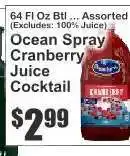 Key Food Ocean Spray Cranberry Juice Cocktail offer
