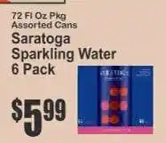 Key Food Saratoga Sparkling Water 6-Pack offer