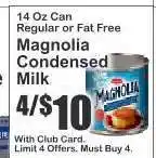 Key Food Magnolia Condensed Milk offer