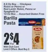 Key Food Barilla Pasta offer