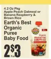 Key Food Earth's Best Organic Puree Baby Food offer