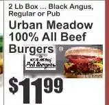 Key Food Urban Meadow 100% All Beef Burgers offer