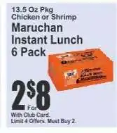 Key Food Maruchan Instant Lunch 6 Pack offer