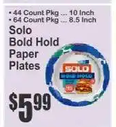Key Food Solo Bold Hold Paper Plates offer