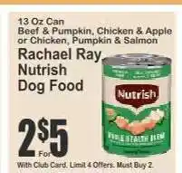 Key Food Rachael Ray Nutrish Dog Food offer