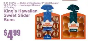 Key Food King's Hawaiian Sweet Slider Buns offer