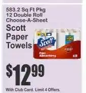 Key Food Scott Paper Towels offer