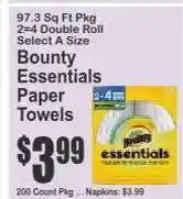 Key Food Bounty Essentials Paper Towels offer