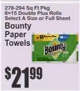 Key Food Bounty Paper Towels offer