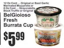 Key Food BelGioioso Fresh Burrata Cup offer