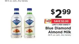 ShopRite Blue Diamond almond milk offer