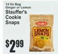 Key Food Stauffer's Cookie Snaps offer
