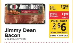 ShopRite Jimmy Dean Bacon offer