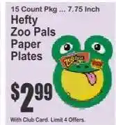 Key Food Hefty Zoo Pals Paper Plates offer