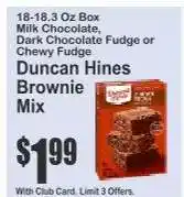 Key Food Duncan Hines Brownie Mix offer