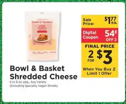 ShopRite Bowl & Basket Shredded Cheese offer