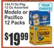 Key Food Modelo or Pacifico 12 Packs offer