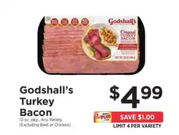 ShopRite Godshall's Turkey Bacon offer