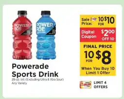 ShopRite Powerade Sports Drink offer