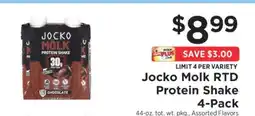 ShopRite Jocko Molk RTD Protein Shake 4-Pack offer