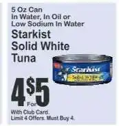 Key Food StarKist Solid White Tuna offer