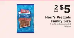 ShopRite Herr's Pretzels Family Size offer